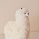 peluche en alpaga blanche