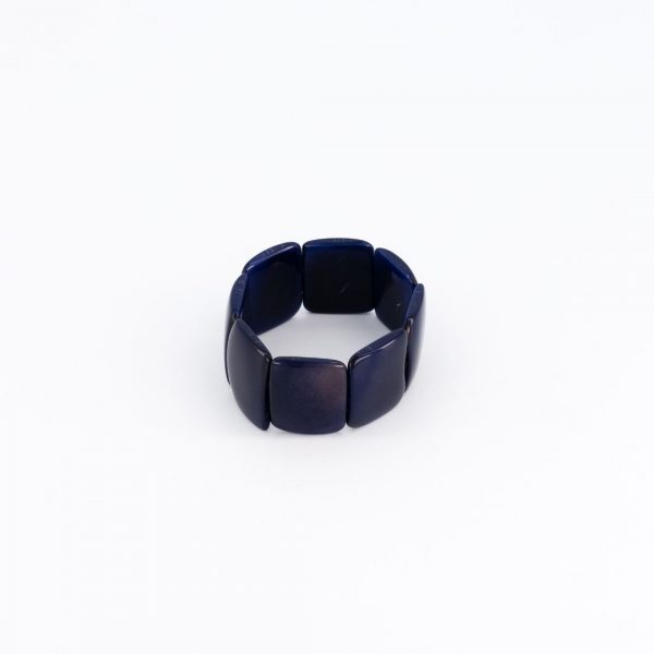 bracelet ivoire végétal bleu