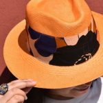 chapeau panama femme orange