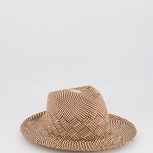chapeau panama sable tressé bicolor