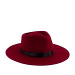 chapeau fedora Rouge intense