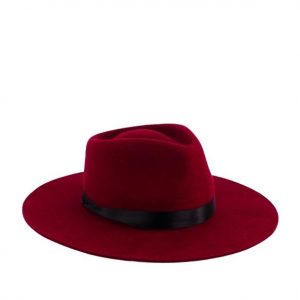 chapeau fedora Rouge intense