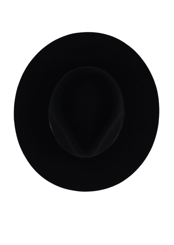 chapeau noir femme vue de haut