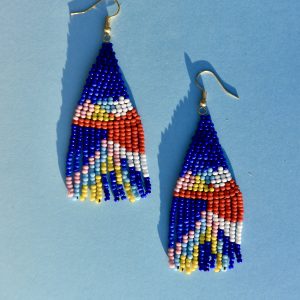 boucles d'oreilles Kurmi Arc-en-ciel colorés